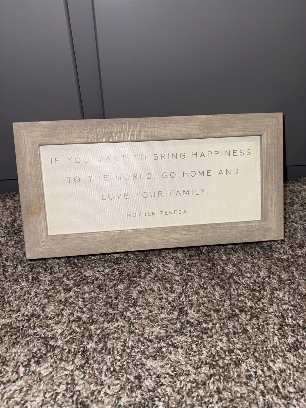 Rustic Beige Framed Inspirational Wall Art - Neutral Home Accent